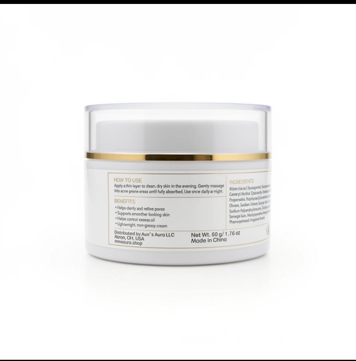 Ann's Aura Salicylic Acid Acne Cream (1.7oz)