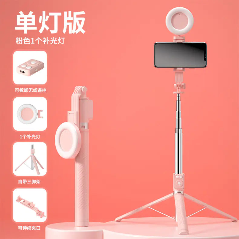 BT12 Bluetooth Selfie Stick Tripod with Light