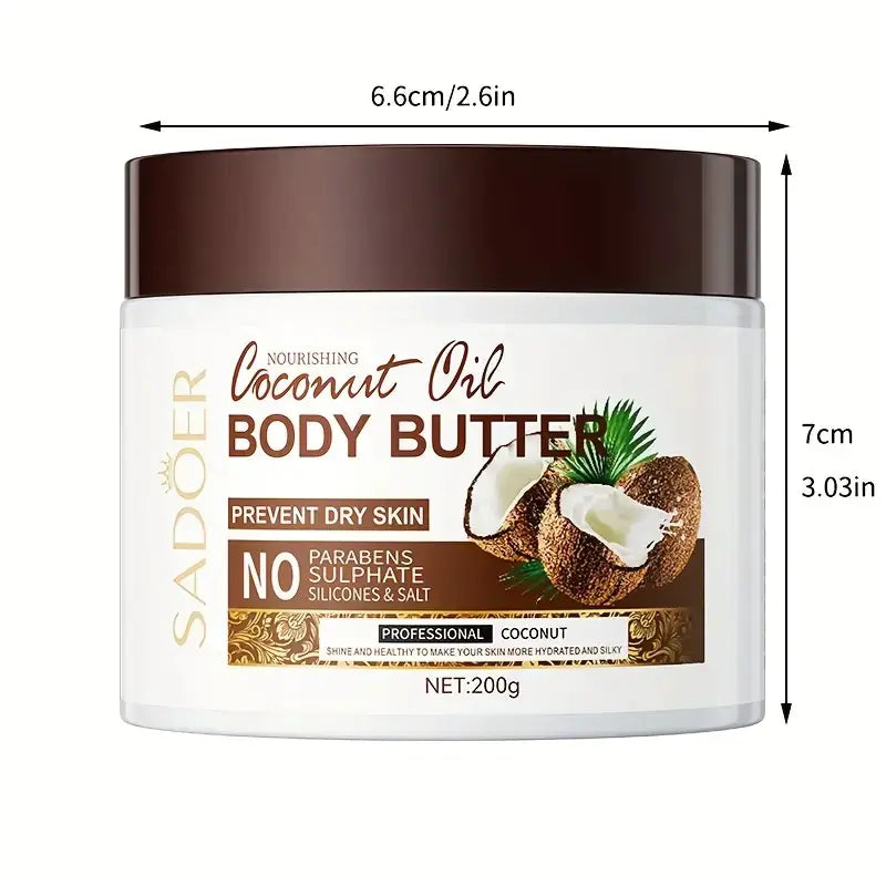 Coconut Moisturizing Body Butter for Dry Skin Care