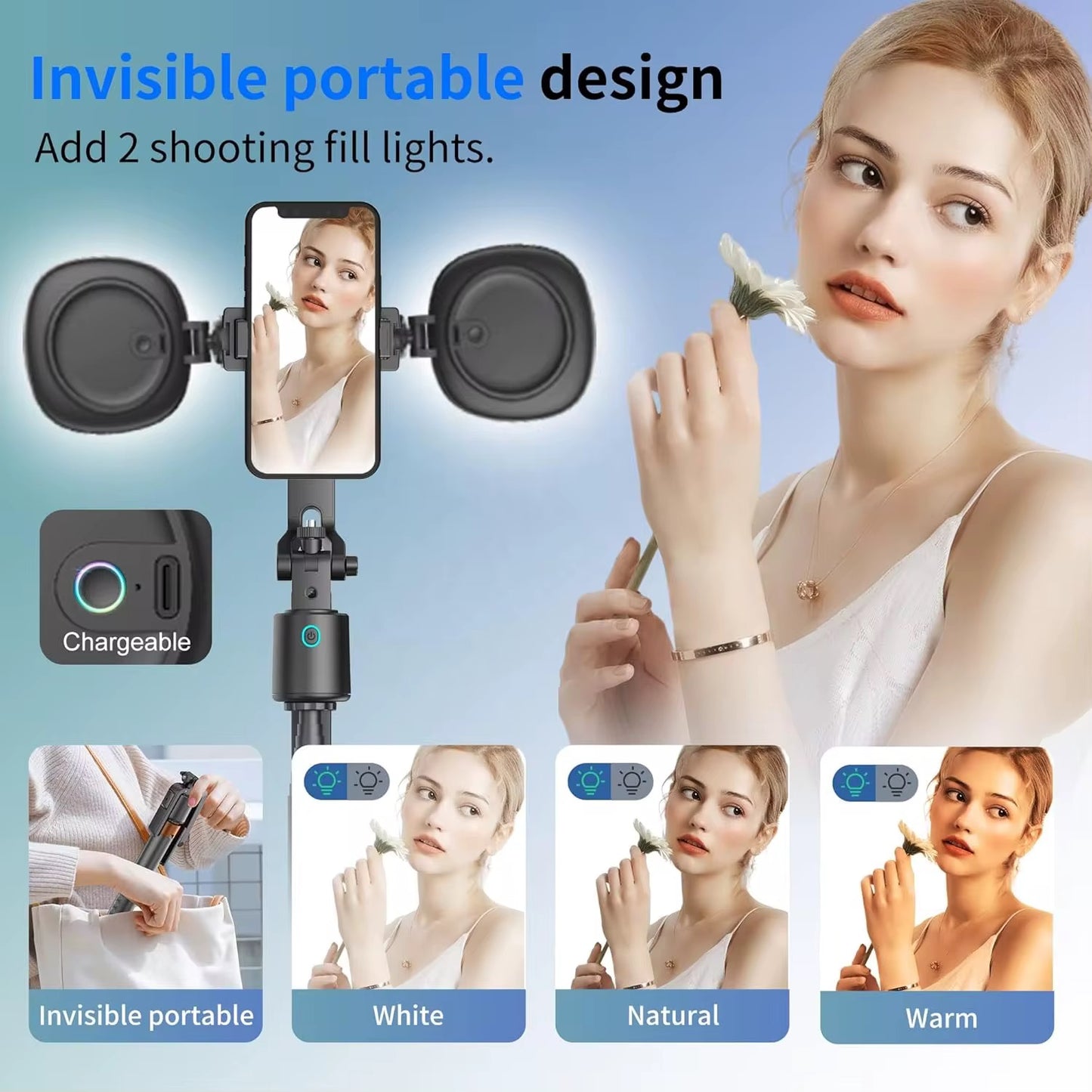 FaceGlow™ Smart Tracking Tripod