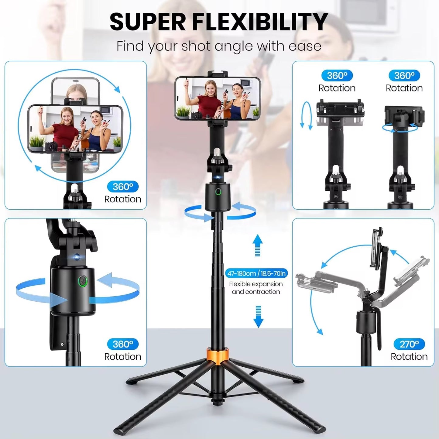 FaceGlow™ Smart Tracking Tripod