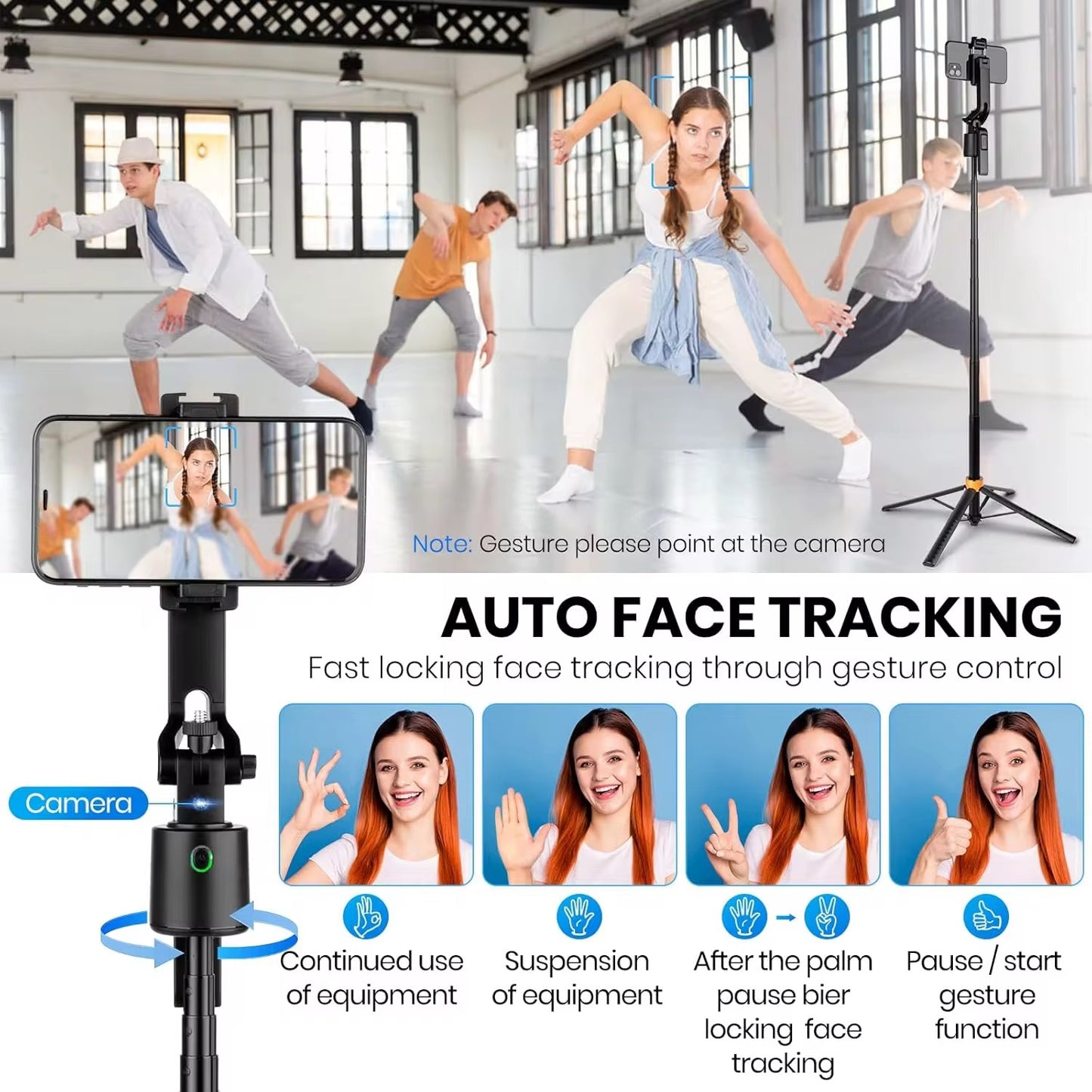 FaceGlow™ Smart Tracking Tripod