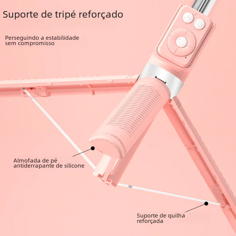 BT12 Bluetooth Selfie Stick Tripod with Light